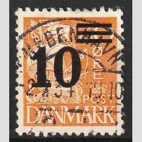 FRIMRKER DANMARK | 1934 - AFA 222 - 10/30 re orangegul provisorier - Lux Stemplet Kbenhavn
