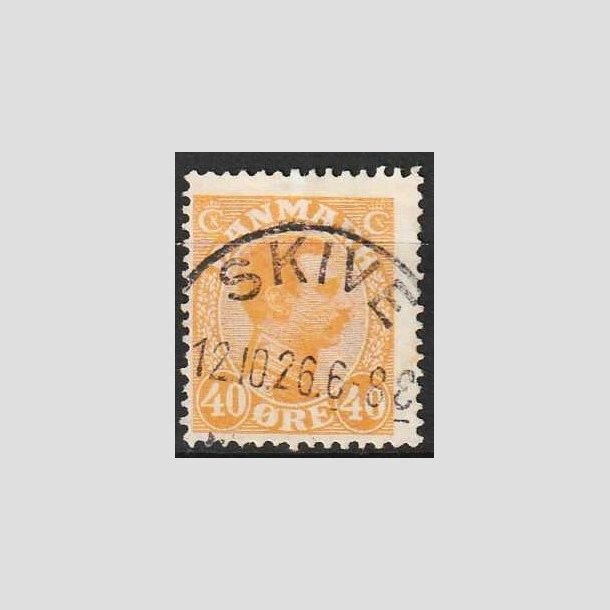 FRIMRKER DANMARK | 1925-26 - AFA 150 - Chr. X 40 re orange - Lux Stemplet Skive