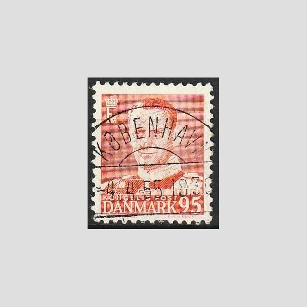 FRIMRKER DANMARK | 1952-53 - AFA 343 - Fr. IX 95 re orangerd - Lux Stemplet 