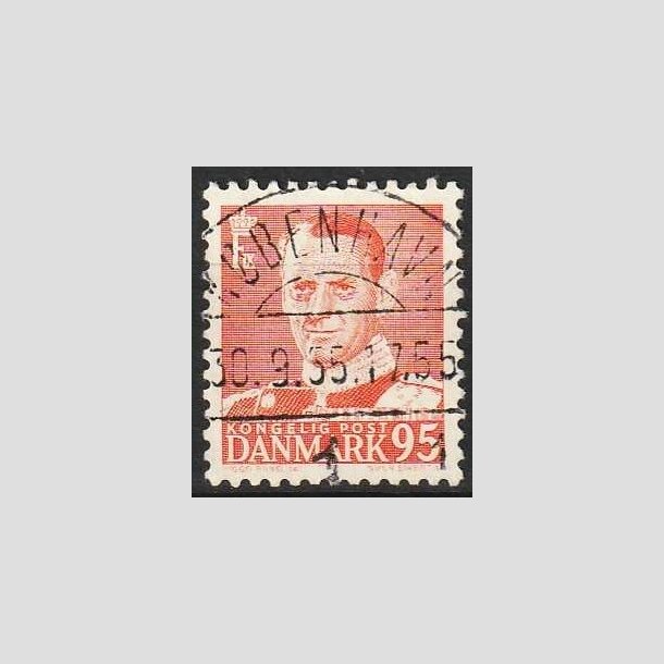 FRIMRKER DANMARK | 1952-53 - AFA 343 - Fr. IX 95 re orangerd - Lux Stemplet 