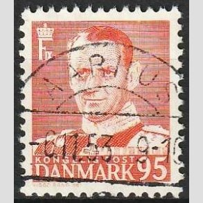 FRIMRKER DANMARK | 1952-53 - AFA 343 - Fr. IX 95 re orangerd - Lux Stemplet Aarhus