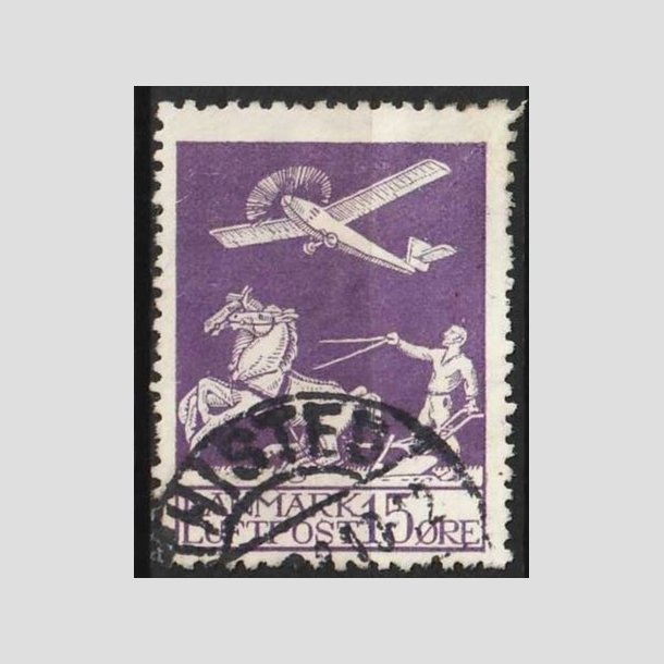 FRIMRKER DANMARK | 1925 - AFA 145 - Gl. Luftpost 15 re violet - Stemplet Thisted