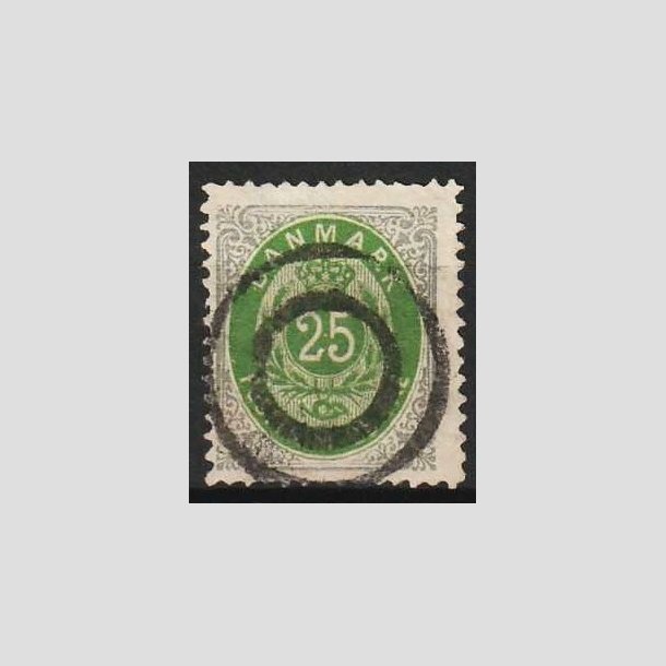 FRIMRKER DANMARK | 1875 - AFA 29 - 25 re gr/grn - Stemplet