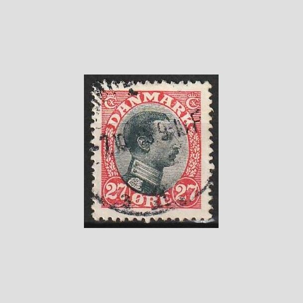 FRIMRKER DANMARK | 1918-20 - AFA 102 - Chr. X 27 re rd/sort - Stemplet