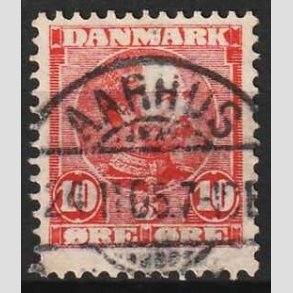 FRIMRKER DANMARK | 1904-05 - AFA 47 - Chr. IX 10 re rd - Lux Stemplet Aarhus