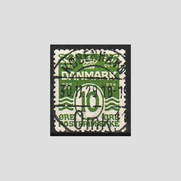 FRIMRKER DANMARK | 1921-22 - AFA 124 - Blgelinie 10 re grn - Lux Stemplet 