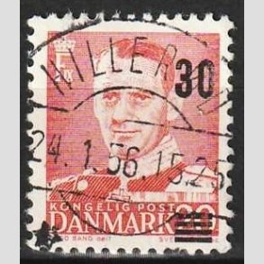 FRIMRKER DANMARK | 1955 - AFA 363 - Provisorier - 30/20 re rd - Pragt Stemplet Hillerd