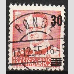 FRIMRKER DANMARK | 1955 - AFA 363 - Provisorier - 30/20 re rd - Pragt Stemplet Rnde
