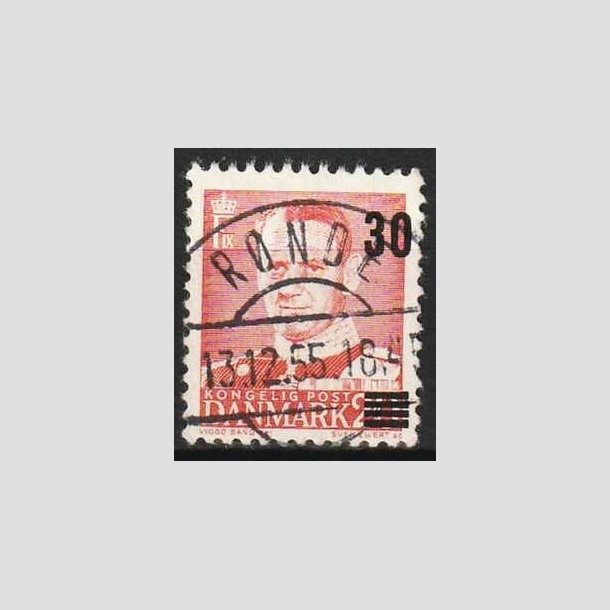 FRIMRKER DANMARK | 1955 - AFA 363 - Provisorier - 30/20 re rd - Pragt Stemplet Rnde