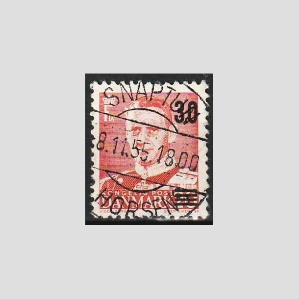 FRIMRKER DANMARK | 1955 - AFA 363 - Provisorier - 30/20 re rd - Pragt Stemplet Snaptun