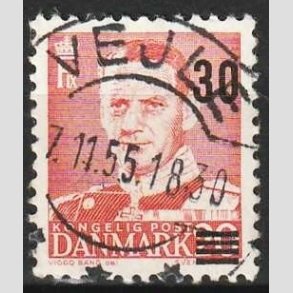 FRIMRKER DANMARK | 1955 - AFA 363 - Provisorier - 30/20 re rd - Pragt Stemplet Vejle