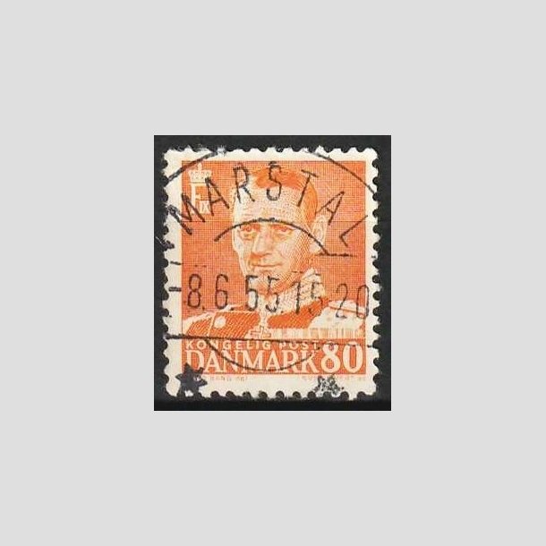 FRIMRKER DANMARK | 1952-53 - AFA 341 - Fr. IX 80 re orange - Lux Stemplet Marstal