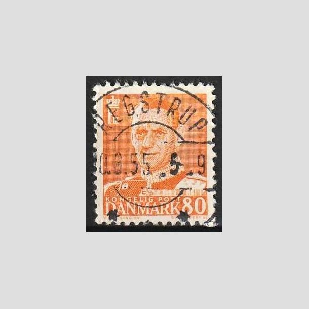 FRIMRKER DANMARK | 1952-53 - AFA 341 - Fr. IX 80 re orange - Lux Stemplet Regstrup