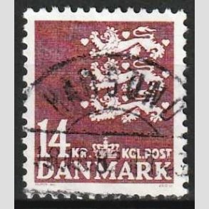FRIMRKER DANMARK | 1982 - AFA 753 - Rigsvben 14 Kr. brun - Lux Stemplet Hadsund