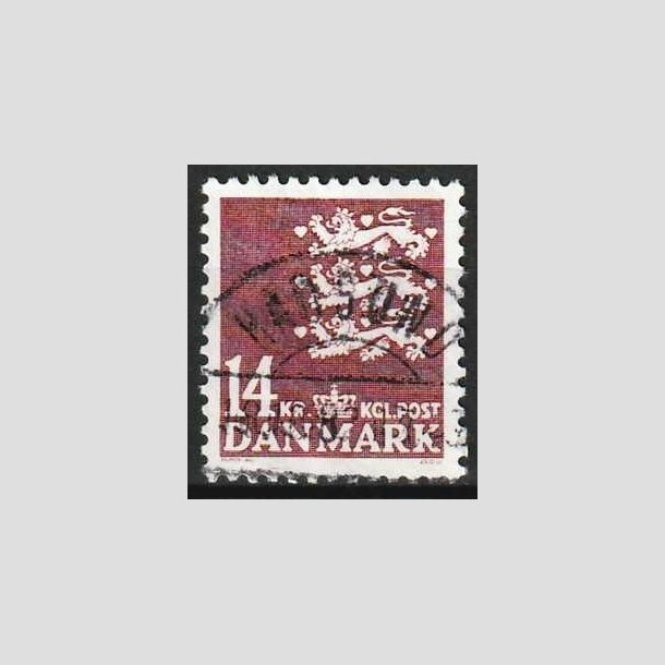 FRIMRKER DANMARK | 1982 - AFA 753 - Rigsvben 14 Kr. brun - Lux Stemplet Hadsund