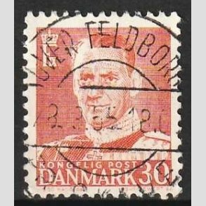 FRIMRKER DANMARK | 1952-53 - AFA 337 - Fr. IX 30 re rd - Lux Stemplet Over Feldborg