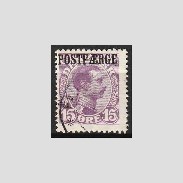 FRIMRKER DANMARK | 1919-20 - AFA 2 - 15 re violet Postfrge - Stemplet