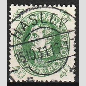 FRIMRKER DANMARK | 1930 - AFA 195 - Chr. X 60 r 40 re grn - Lux Stemplet Haslev