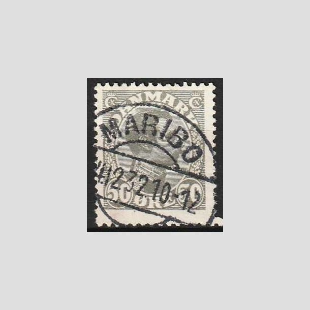 FRIMRKER DANMARK | 1921-22 - AFA 129a - Chr. X 50 re gr - Lux Stemplet Maribo