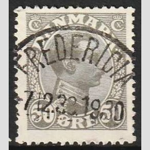 FRIMRKER DANMARK | 1921-22 - AFA 129a - Chr. X 50 re gr - Lux Stemplet Fredericia