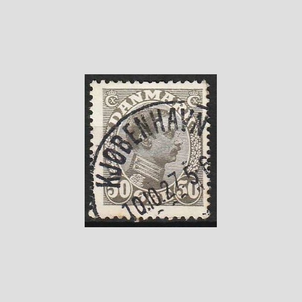 FRIMRKER DANMARK | 1921-22 - AFA 129a - Chr. X 50 re gr - Lux Stemplet 