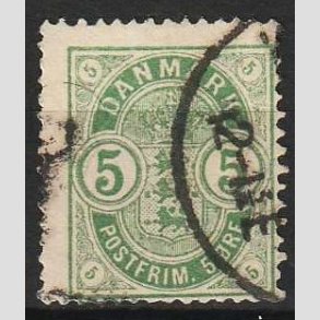 FRIM�RKER DANMARK | 1882 - AFA 32 - 5 �re gr�n 