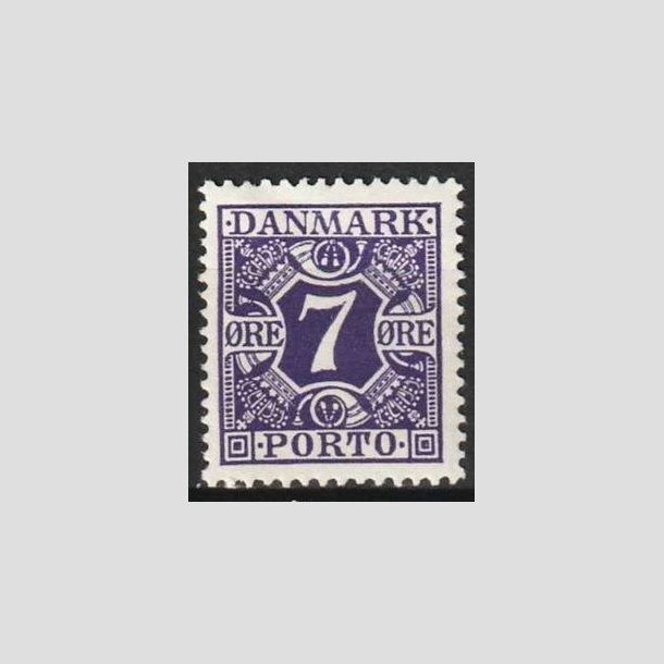 FRIMRKER DANMARK | 1930 - AFA 21 - 7 re violet - Ubrugt