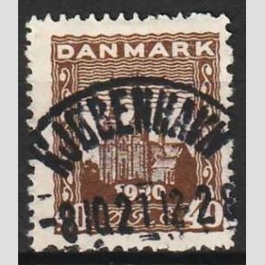 FRIM�RKER DANMARK | 1920-21 - AFA 114 - Genforening - 40 �re brun - Stemplet K�benhavn