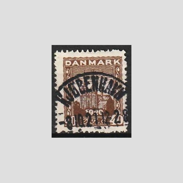 FRIMRKER DANMARK | 1920-21 - AFA 114 - Genforening - 40 re brun - Stemplet Kbenhavn