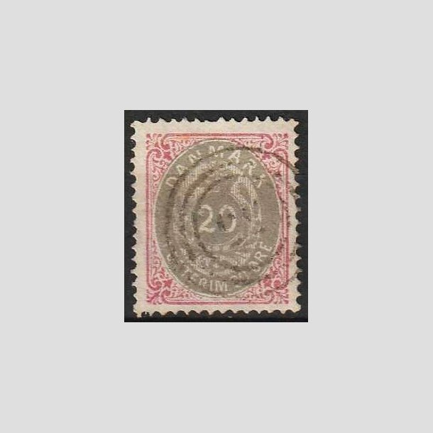 FRIMRKER DANMARK | 1875 - AFA 28 - 20 re rd/gr - Stemplet