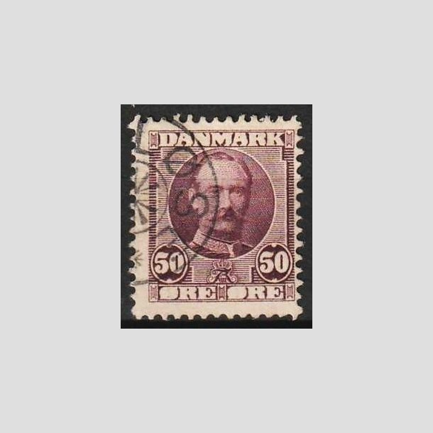 FRIMRKER DANMARK | 1907 - AFA 58 - Frederik VIII 50 re rdlilla - Stemplet