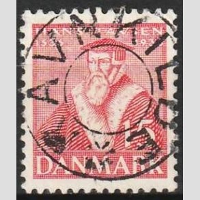 FRIM�RKER DANMARK | 1936 - AFA 232 - Reformationen 15 �re r�d - Lux Stemplet 