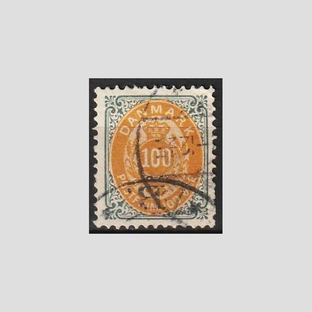 FRIMRKER DANMARK | 1895 - AFA 31By - 100 re gr/gul - Stemplet 