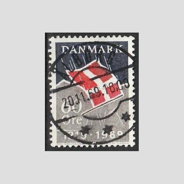 FRIMRKER DANMARK | 1969 - AFA 484 - Dannebrog 750 r. - 60 re mrkbl/gr/rd - Lux Stemplet lborg