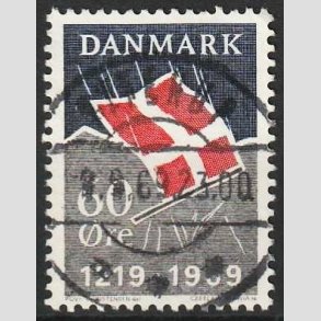 FRIM�RKER DANMARK | 1969 - AFA 484 - Dannebrog 750 �r. - 60 �re m�rkbl�/gr�/r�d - Lux Stemplet 