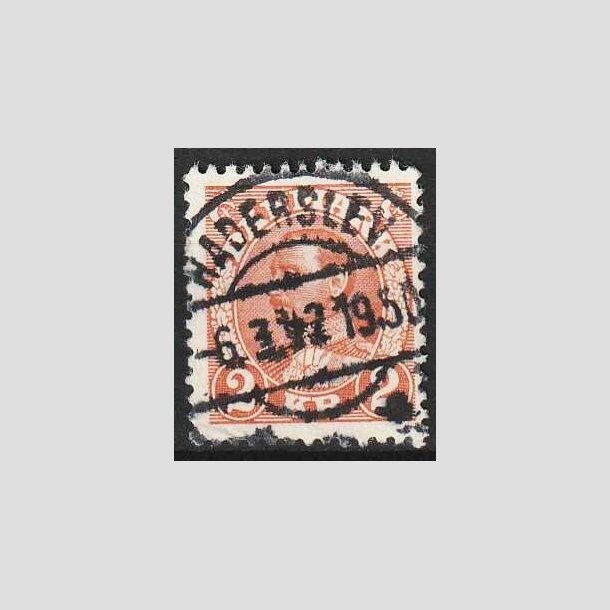 FRIMRKER DANMARK | 1934 - AFA 212 - Chr. X 2 Kr. brunrd - Lux Stemplet Haderslev