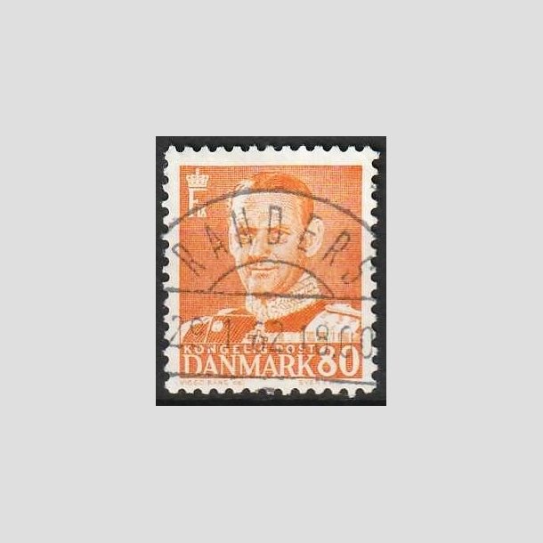 FRIMRKER DANMARK | 1952-53 - AFA 341 - Fr. IX 80 re orange - Lux Stemplet Randers