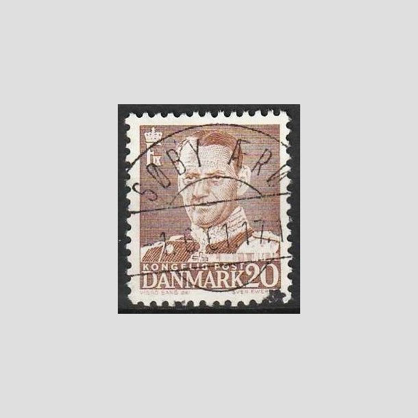 FRIMRKER DANMARK | 1950 - AFA 320 - Fr. IX 20 re brun - Lux Stemplet Sby r