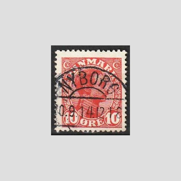 FRIMRKER DANMARK | 1913 - AFA 69 - Chr. X 10 re rd - Lux Stemplet Nyborg
