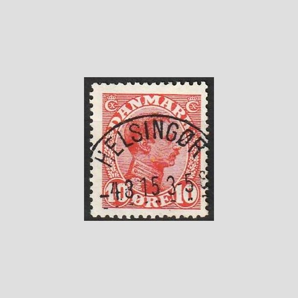 FRIMRKER DANMARK | 1913 - AFA 69 - Chr. X 10 re rd - Lux Stemplet Helsingr