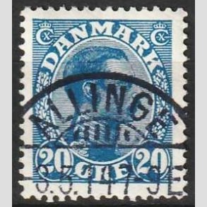 FRIMRKER DANMARK | 1913 - AFA 71 - Chr. X 20 re bl - Lux Stemplet Allinge