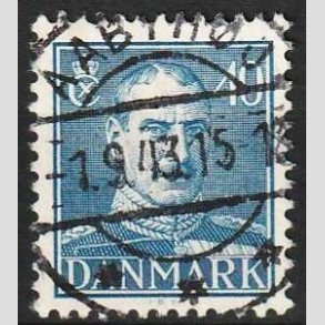 FRIMRKER DANMARK | 1942-44 - AFA 280 - Chr. X 40 re bl - Lux Stemplet Aabyhj