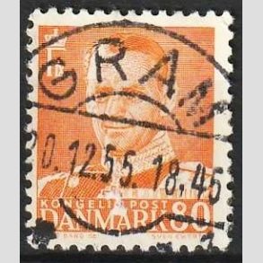 FRIMRKER DANMARK | 1952-53 - AFA 341 - Fr. IX 80 re orange - Lux Stemplet Gram