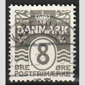 FRIM�RKER DANMARK | 1921-22 - AFA 123 - B�lgelinie 8 �re gr� - Lux Stemplet 