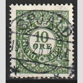 FRIM�RKER DANMARK | 1926 - AFA 154 - Frim�rkets 75 �rs jubil�um 10 �re gr�n - Lux Stemplet Spjald