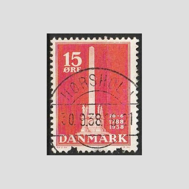 FRIMRKER DANMARK | 1938 - AFA 244 - Stavnsbndet 15 re rd - Lux Stemplet Hrsholm