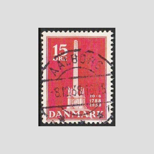 FRIMRKER DANMARK | 1938 - AFA 244 - Stavnsbndet 15 re rd - Lux Stemplet Aalborg