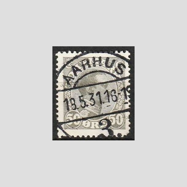 FRIMRKER DANMARK | 1921-22 - AFA 129a - Chr. X 50 re gr - Lux Stemplet Aarhus