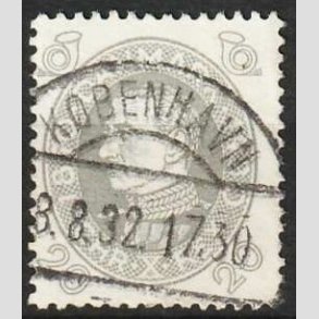 FRIMRKER DANMARK | 1930 - AFA 191 - Chr. X 60 r 20 re gr - Lux Stemplet Kbenhavn