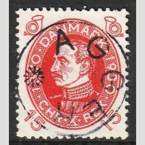FRIMRKER DANMARK | 1930 - AFA 190 - Chr. X 60 r 15 re rd - Lux Stemplet Agger